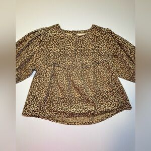 Pink Chicken Cheetah Print Girls Top Size 10Y